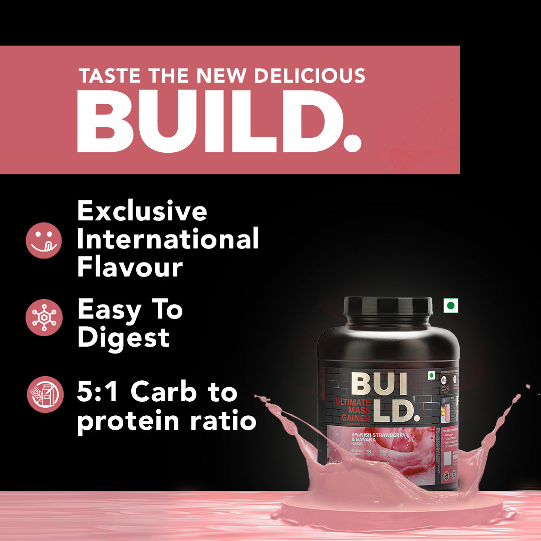 Buy Ultimate Mass Gainer Spanish Strawberry and Banana Flavour